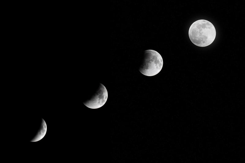 Full moon in the night sky